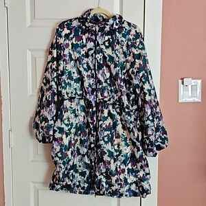 Green and purple splatter JoyLab Anorak
